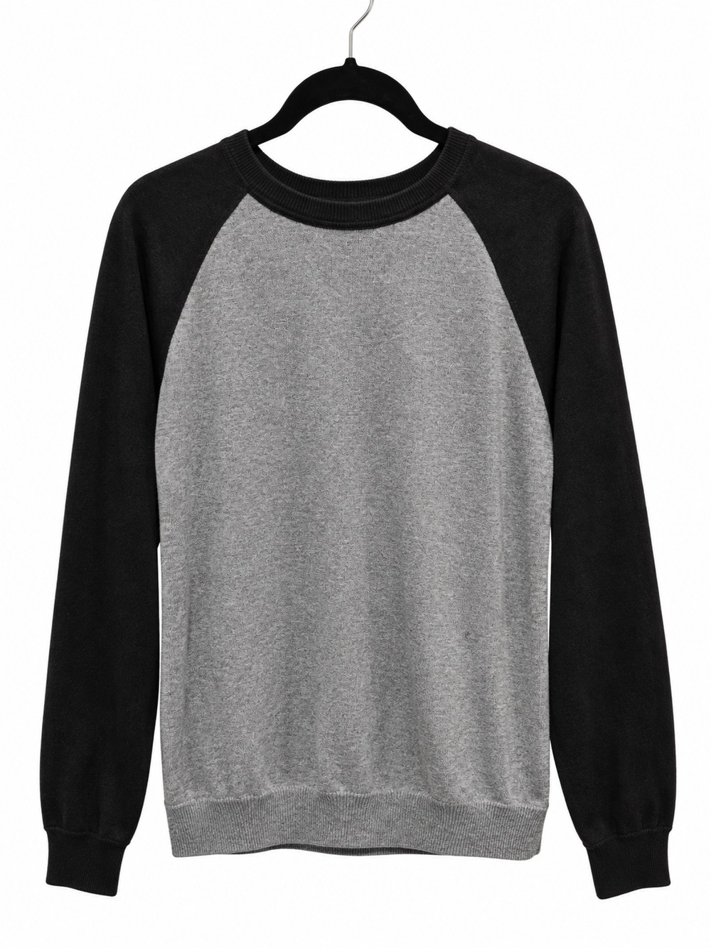 Old Navy Gray & Black Raglan Crewneck Sweater Women’s Large L